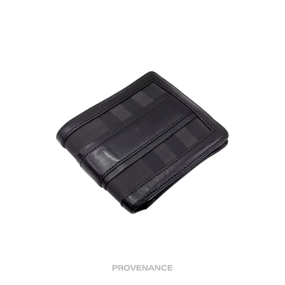 🔴 Burberry Bifold Wallet - London Check Black Charcoal